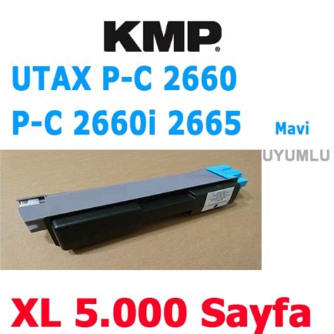 KMP 4001 0003 UTAX P C 2660 MFP 4472610011 5000 Sayfa CYAN MUADIL Lazer