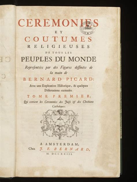 Cérémonies et coutumes religieuses de tous les peuples du monde vol 1