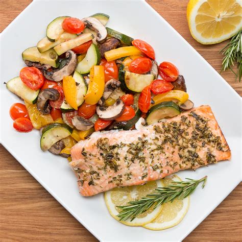 One Pan Lemon Herb Salmon Veggies Recipe By Tasty Recipe Cart