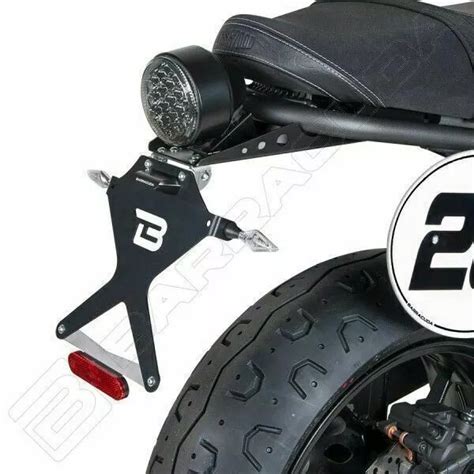 Portatarga Barracuda Kit Regolabile Yamaha Xsr Alluminio Nero E