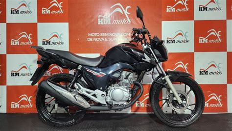 Honda Cg Fan Esdi Preta Km Motos Sua Loja De Motos Seminovas