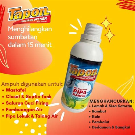 Jual CAIRAN TAPON PELANCAR ANTI SUMBAT SALURAN PIPA WC WASTAFEL KAMAR