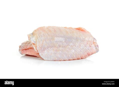 Raw Chicken Wing Isolated On White Background Stock Photo Alamy