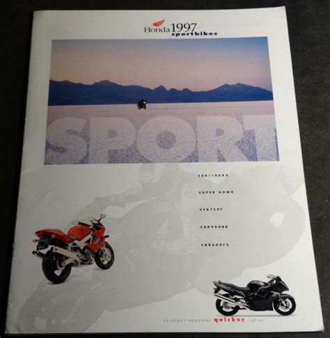 Sell 1997 HONDA MOTORCYCLE SPORT BIKES SALES BROCHURE 12 PAGES 418 In