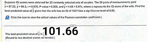 Solved Suppose Iq Scores Were Obtained For Randomly Selected Sets