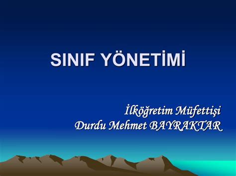 PPT SINIF YÖNETİMİ PowerPoint Presentation free download ID 789651