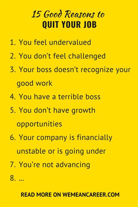 15 Good Reasons To Quit Your Job Job Interview Advice Job Interview Tips Quitting Your Job