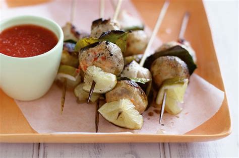 Thai Style Chicken And Mushroom Skewers Australian Mushrooms