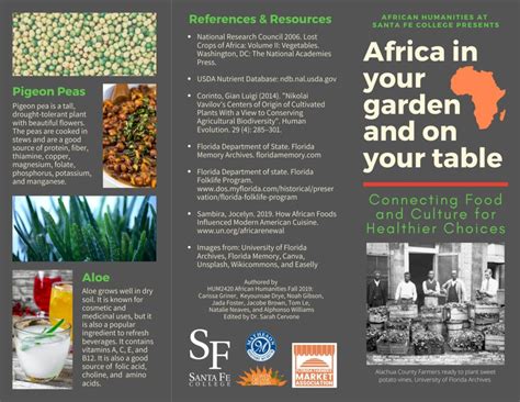 Africa In Your Garden Brochure HUM2420 African Humanities