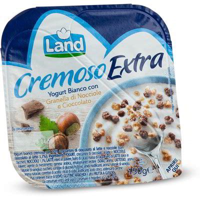 Yogurt Bianco Con Granella Di Nocciole E Cioccolato Land Eurospin