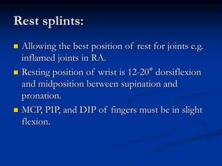 Hand splints | PPT