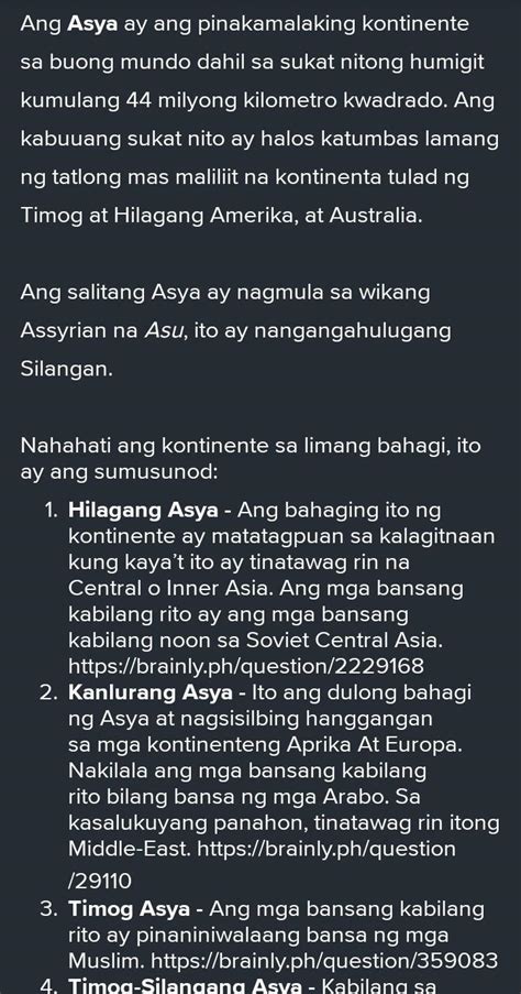 Ano Ano Ang Mga Katangiang Pisikal Na Bumubuo Sa Kontinente Ng Asya