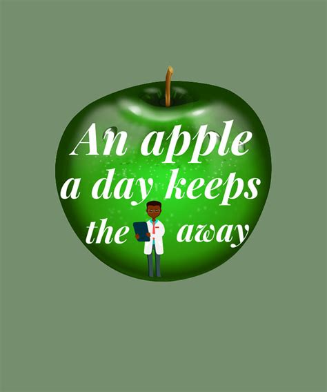 An Apple A Day Keeps The Doctor Away Hipster Tapestry Textile By