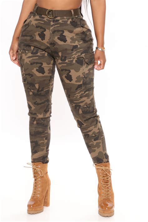 Cadet Kendall Oversized Camo Pants Olive Fashion Nova