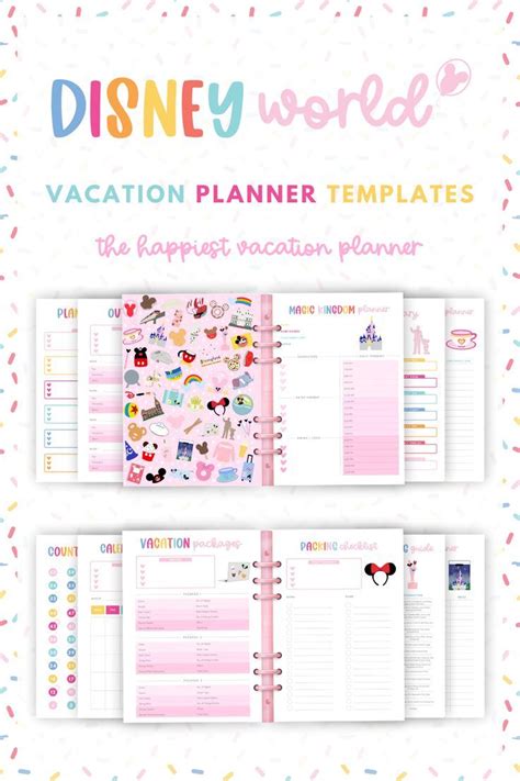 Disneyworld Vacation Planner Templates 80 Digital Printable Templates