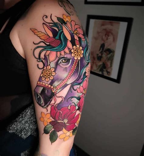 Magical Unicorn Tattoo Designs For Women Teeldo