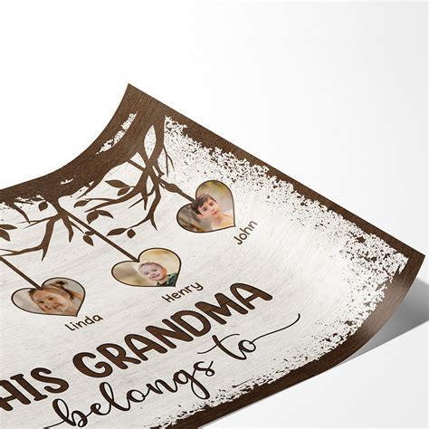 This Grandma Mummy Belongs To Personalised Ts Posters For Grand Custom Chic Uk