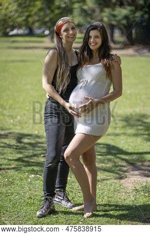 Happy Pregnant Lesbian Image Photo Free Trial Bigstock