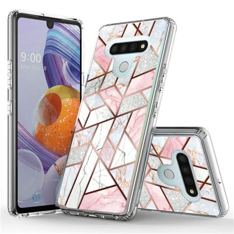 Lg Stylo 6 Case Kaesar Hybrid Bling Glitter Sparkle Laser Polygon