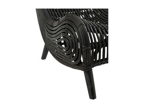 Fauteuil Design Rotin Cm Noir