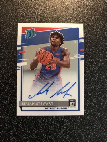 ISAIAH STEWART 2020 21 DONRUSS OPTIC RATED ROOKIE AUTOGRAPH RC AUTO EBay