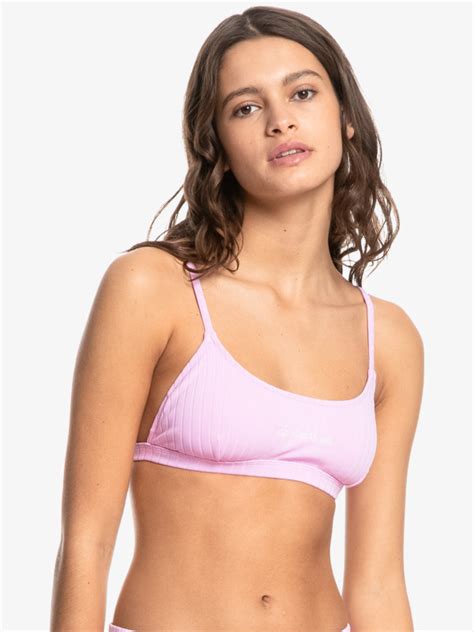 Logo Scoop Bralette Bikini Top For Women Quiksilver