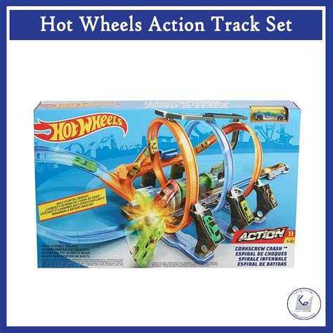 Hot Wheels Corkscrew Crash Track Set Original Mattel Shopee Singapore