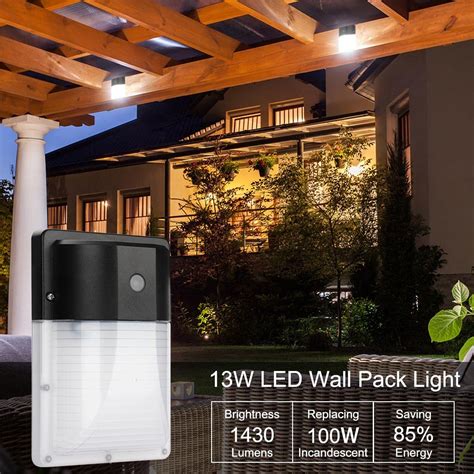 Kadision Led Wall Pack Light With Dusk To Dawn Photocell W Lm