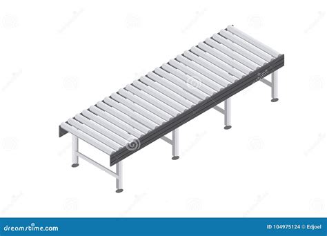 Conveyor Rollers For A Process Line Vector Illustration Isometric