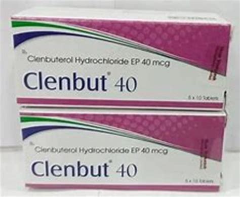 Clenbute Clenbuterol 40 Mcg Tablet At Rs 330stripe Clenbuterol Hcl