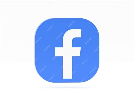 Premium Photo Facebook Application Logo 3d Rendering On White Background