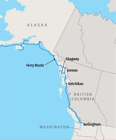 Alaska Ferry Map