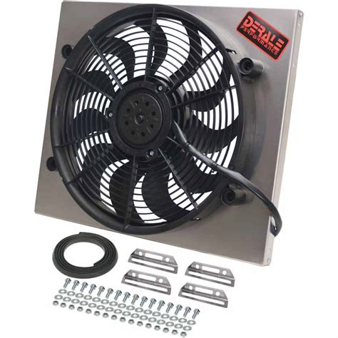 Derale High Output Single Electric Fan With Aluminum Shroud Xdp