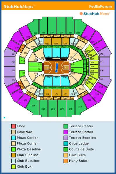 Fedexforum Seating Chart Pictures Directions And History Memphis