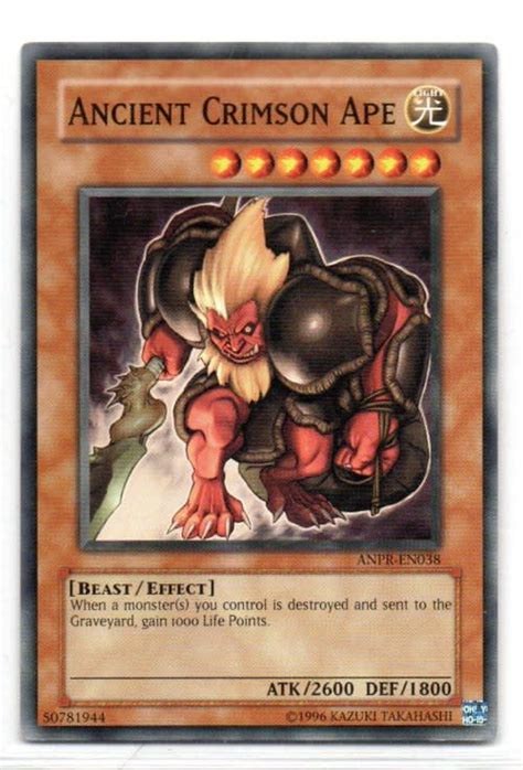 Trading Cards Yu Gi Oh Ancient Crimson Ape Common Ancient