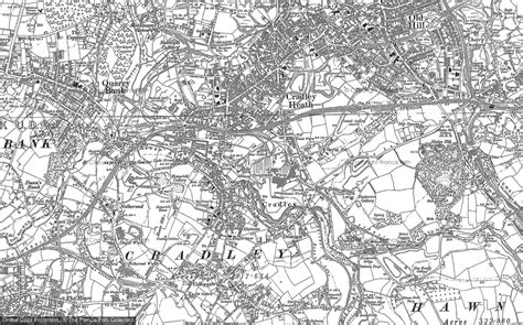 Historic Ordnance Survey Map Of Cradley Heath 1901 1902