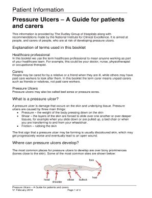 Fillable Online Pressure Ulcers A Guide for patients Fax Email Print - pdfFiller