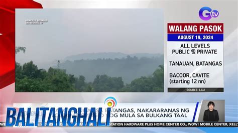 Nasa 20 Lugar Sa Batangas Nakararanas Ng Volcanic Smog O Vog Sa