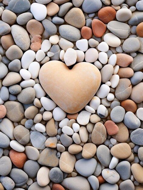 Premium Ai Image A Heart Shaped Stone Surrounded By Small Rocks