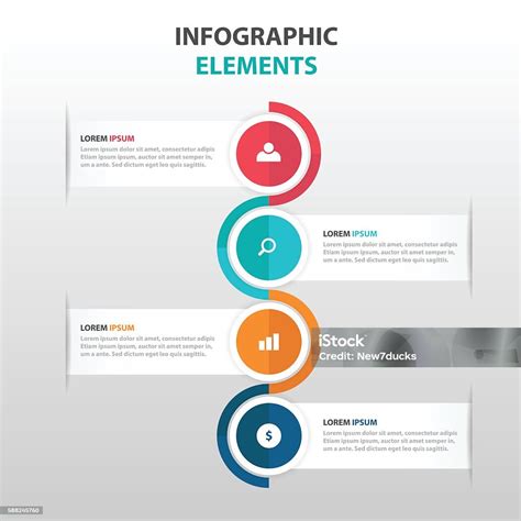 Elemen Infografis Bisnis Segitiga Abstrak Template Presentasi Vektor