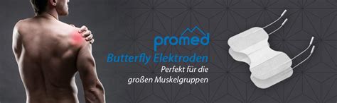 Promed Butterfly Tens Elektroden Pads 2 Stück 150 x 95 mm