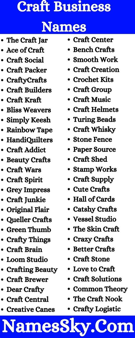 Home Decor Craft Business Names At Bobbie Browne Blog