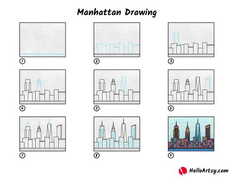 Manhattan Drawing Helloartsy