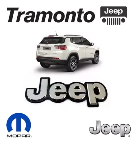 Emblema Jeep Traseiro Cromado Compass 2017 2021 Parcelamento Sem Juros