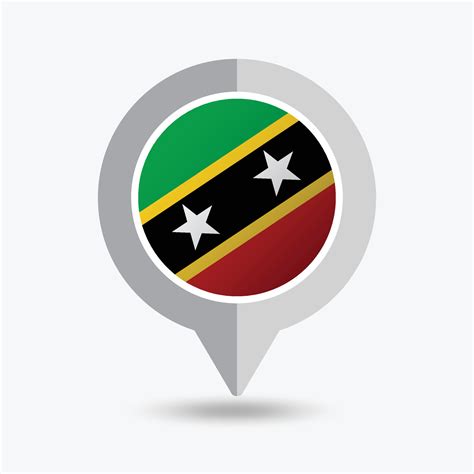 Saint Kitts And Nevis Location Pin Icon Illustration 46426158 Vector