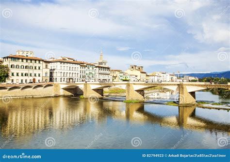 Arno River Bridge In Florence Toscana Editorial Stock Photo Image Of