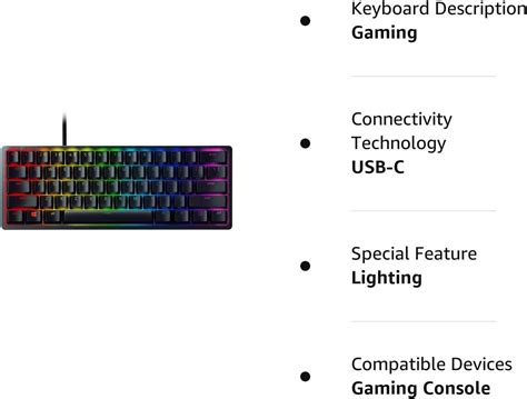 Razer Huntsman Mini 60 Percent Wired Optical Clicky Switch Gaming