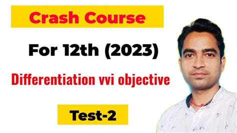 Differentiation Vvi Objective Class 12 Derivatives Live Test Vvi