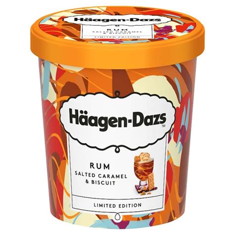 Häagen Dazs Rum Salted Caramel Biscuit Ice Cream 460ml Tesco Groceries