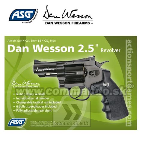 Airsoft Revolver Dan Wesson 2 5 Black Gnb Co2 6mm Commando Sk